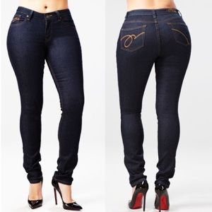 PZI FUZE CLASSIC SKINNY JEANS | DARK BLUE |